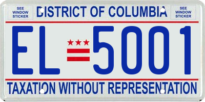 DC license plate EL5001