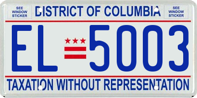 DC license plate EL5003