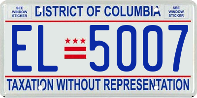 DC license plate EL5007