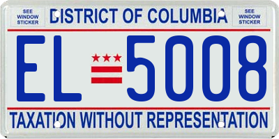 DC license plate EL5008