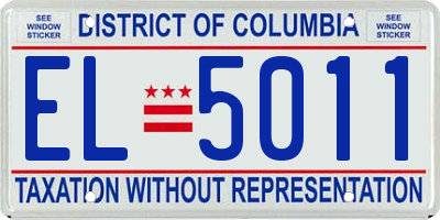 DC license plate EL5011
