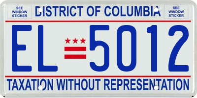 DC license plate EL5012