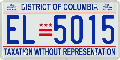 DC license plate EL5015