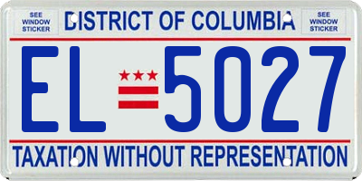 DC license plate EL5027