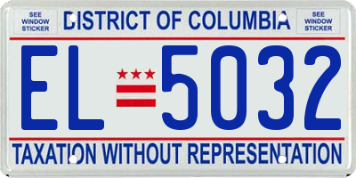 DC license plate EL5032