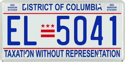 DC license plate EL5041