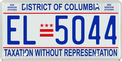 DC license plate EL5044