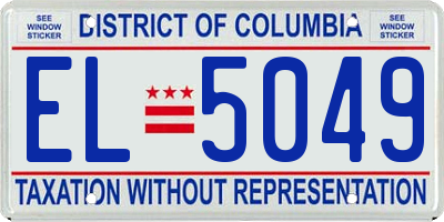 DC license plate EL5049