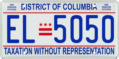 DC license plate EL5050