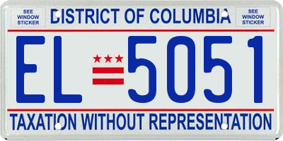 DC license plate EL5051