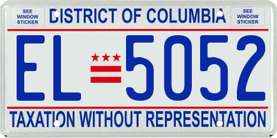 DC license plate EL5052