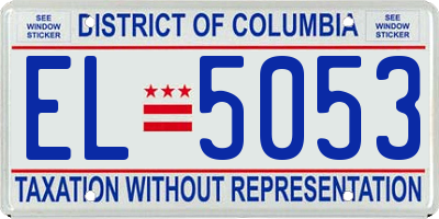 DC license plate EL5053