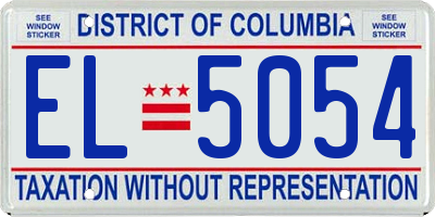 DC license plate EL5054