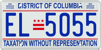 DC license plate EL5055