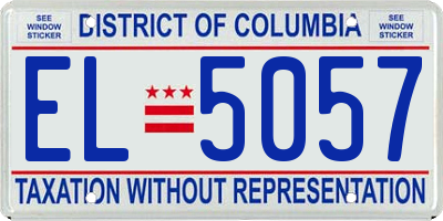 DC license plate EL5057