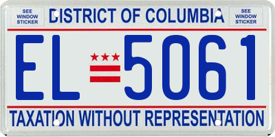 DC license plate EL5061