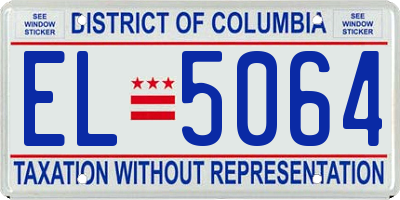 DC license plate EL5064