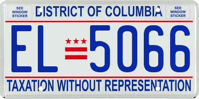 DC license plate EL5066