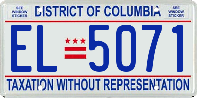 DC license plate EL5071