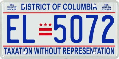 DC license plate EL5072