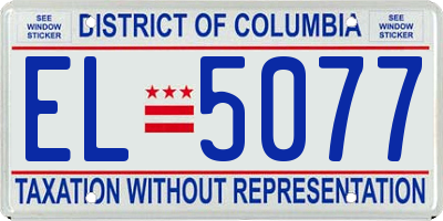 DC license plate EL5077
