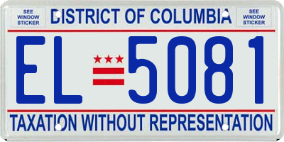 DC license plate EL5081