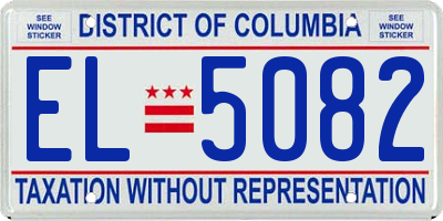 DC license plate EL5082