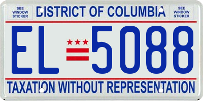 DC license plate EL5088