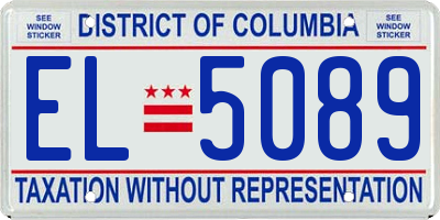 DC license plate EL5089