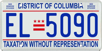 DC license plate EL5090