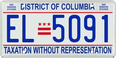 DC license plate EL5091