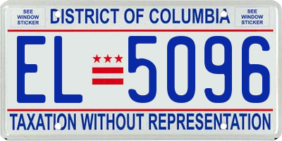 DC license plate EL5096