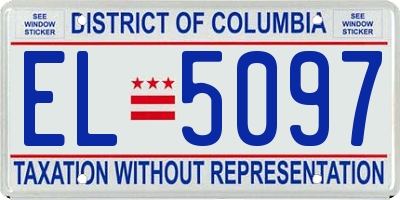 DC license plate EL5097