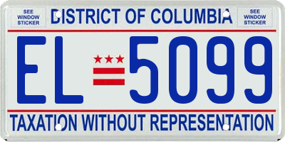 DC license plate EL5099