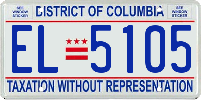 DC license plate EL5105