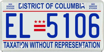 DC license plate EL5106