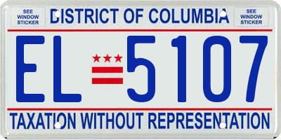 DC license plate EL5107