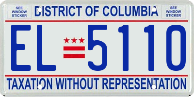 DC license plate EL5110