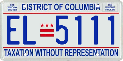 DC license plate EL5111