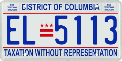 DC license plate EL5113