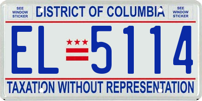 DC license plate EL5114