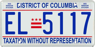 DC license plate EL5117