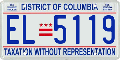 DC license plate EL5119