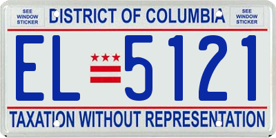 DC license plate EL5121