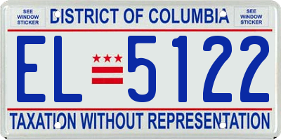 DC license plate EL5122