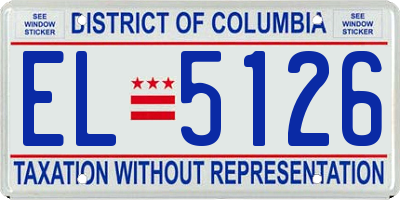 DC license plate EL5126