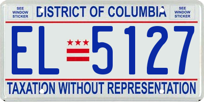 DC license plate EL5127