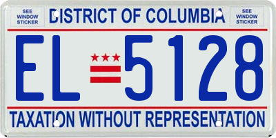 DC license plate EL5128