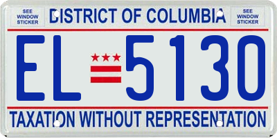 DC license plate EL5130