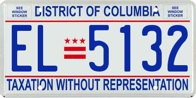 DC license plate EL5132